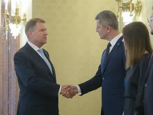 Președintele Klaus Iohannis alături de liderul USR, Dan Barna/ Foto: presidency.ro