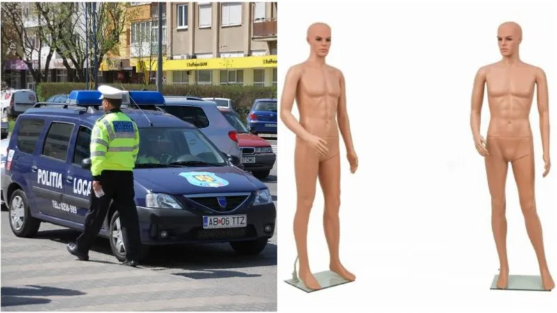 Manechinele pentru polițiștii locali. Foto Alba24