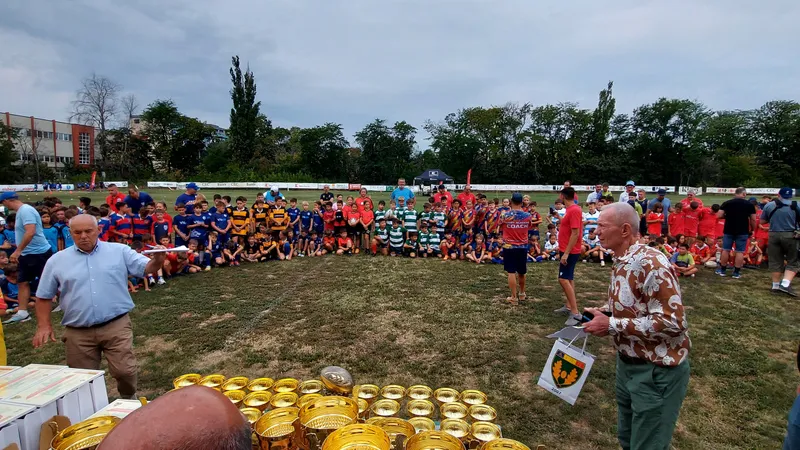 560 de copii au participat la competiția națională „Legendele Rugbyului Românesc” Foto: AIRR