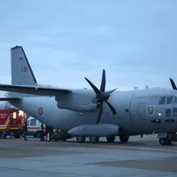 Aeronava C27J Spartan care transportă pacienți/FOTO: Facebook
