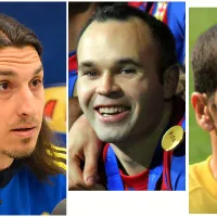 Zlatan Ibrahimovic, Andres Iniesta şi Dani Alves - montaj foto Newsweek: Wikimedia/Frankie Fouganthin/CC BY-SA 3.0, Christopher Johnson/CC BY-SA 2.0, Ronnie Macdonald/CC BY 2.0