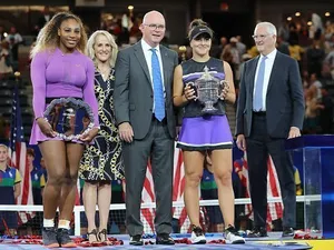 Bianca Andreescu, alături de Serena Williams. Foto Getty Images