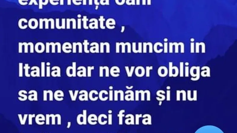 Românii nu sunt antivacciniști numai în România. Se mută din Italia, din cauza restricțiilor