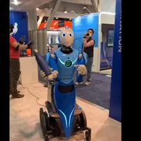 Unul dintre roboții de la CES. FOTO: Captură video