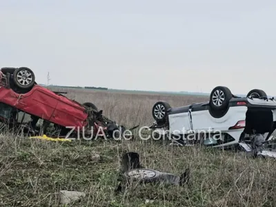 Accident rutier grav, lângă baza militară Mihai Kogălniceanu. Patru persoane au fost rănite - Foto: Ziua de Constanța