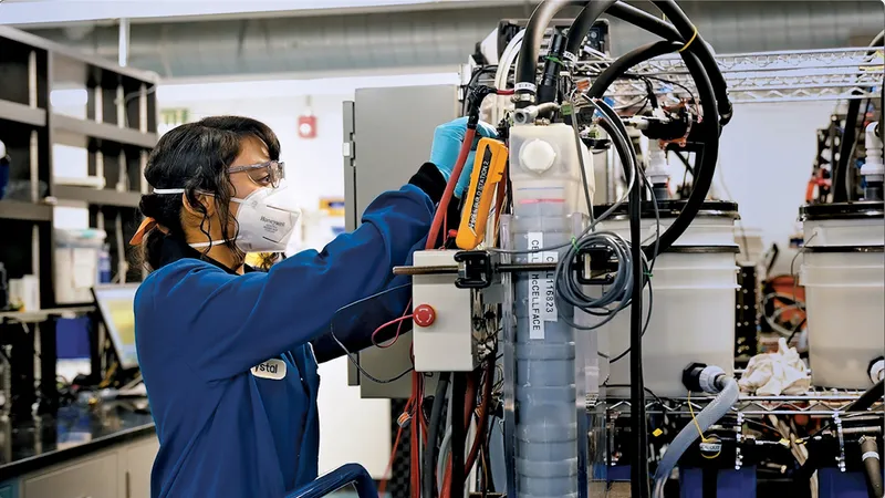 METAL GREU La lucru la Form Energy, un start-up din Somerville, Massachusetts, care dezvoltă baterii electrice din fier