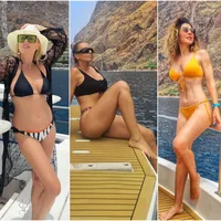 Dana Săvuică, Adina Halas și Carmen Brumă, la plajă, împreună, pe „insula eternei primăveri”. / Foto: okmagazine.ro