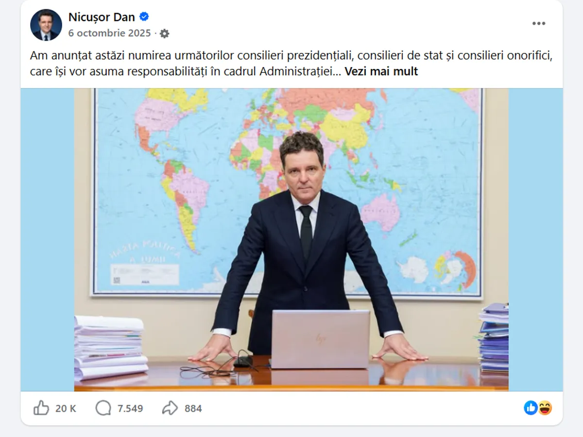 Postare Nicușor Dan - Foto: FB
