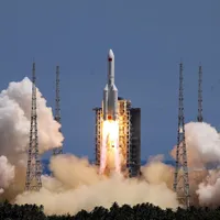 O rachetă Y3 Long March-5B, care transportă modulul de laborator Wentian- Foto: REUTERS