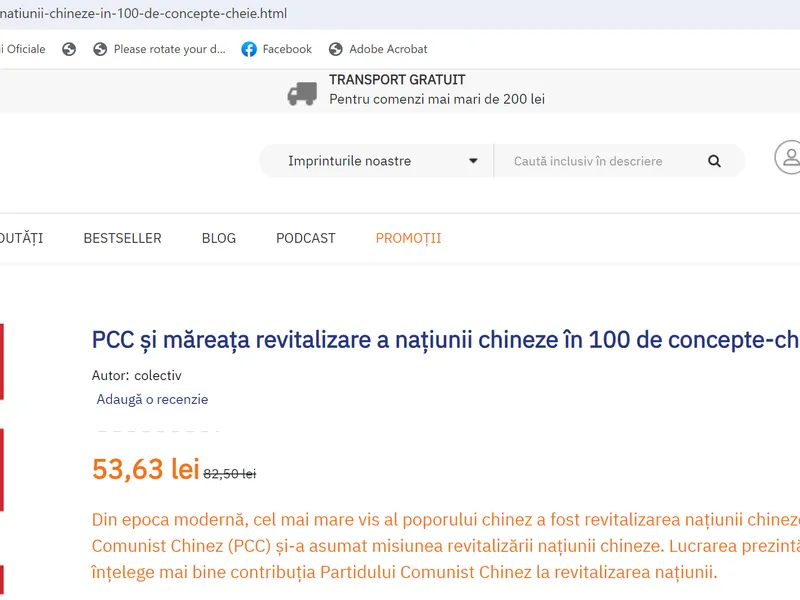 PCC și măreața revitalizare a Chinei comuniste în 100 de concepte. Editura Corint