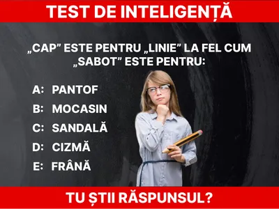 Test de inteligență Foto: Daniel Toșa