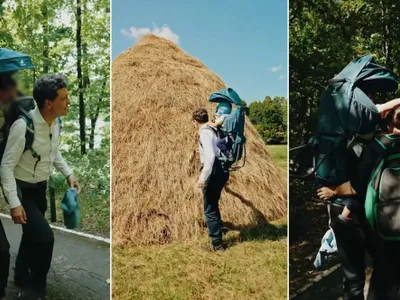 VIDEO Nicușor Dan a mers în drumeție în Republica Moldova, alături de partenera sa și de cei doi copii ai lor