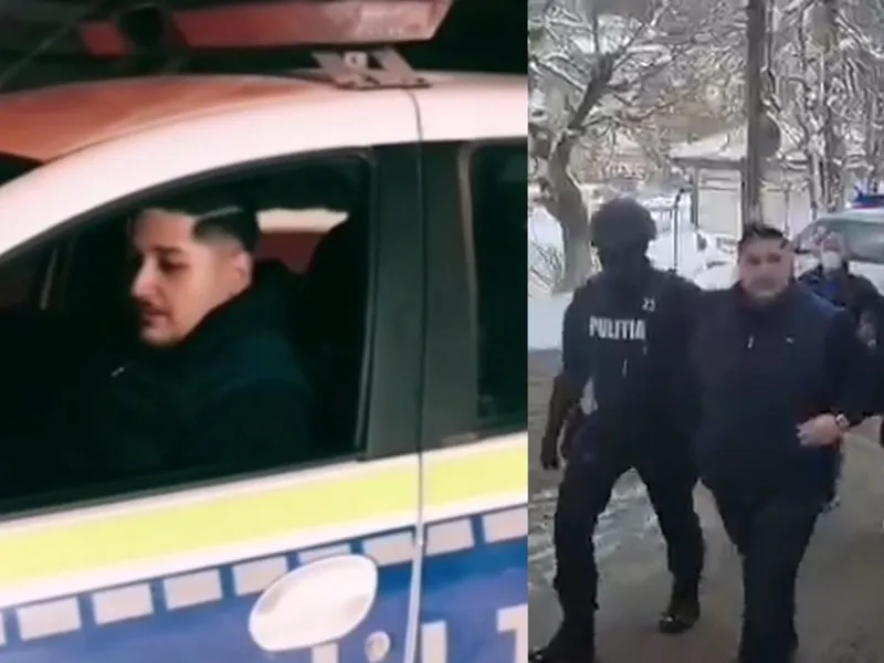 „Bombardier” cunoscut pe TikTok pentru clipuri cu manele, reținut după ce a condus mașina poliției./ Foto: observatornews.ro