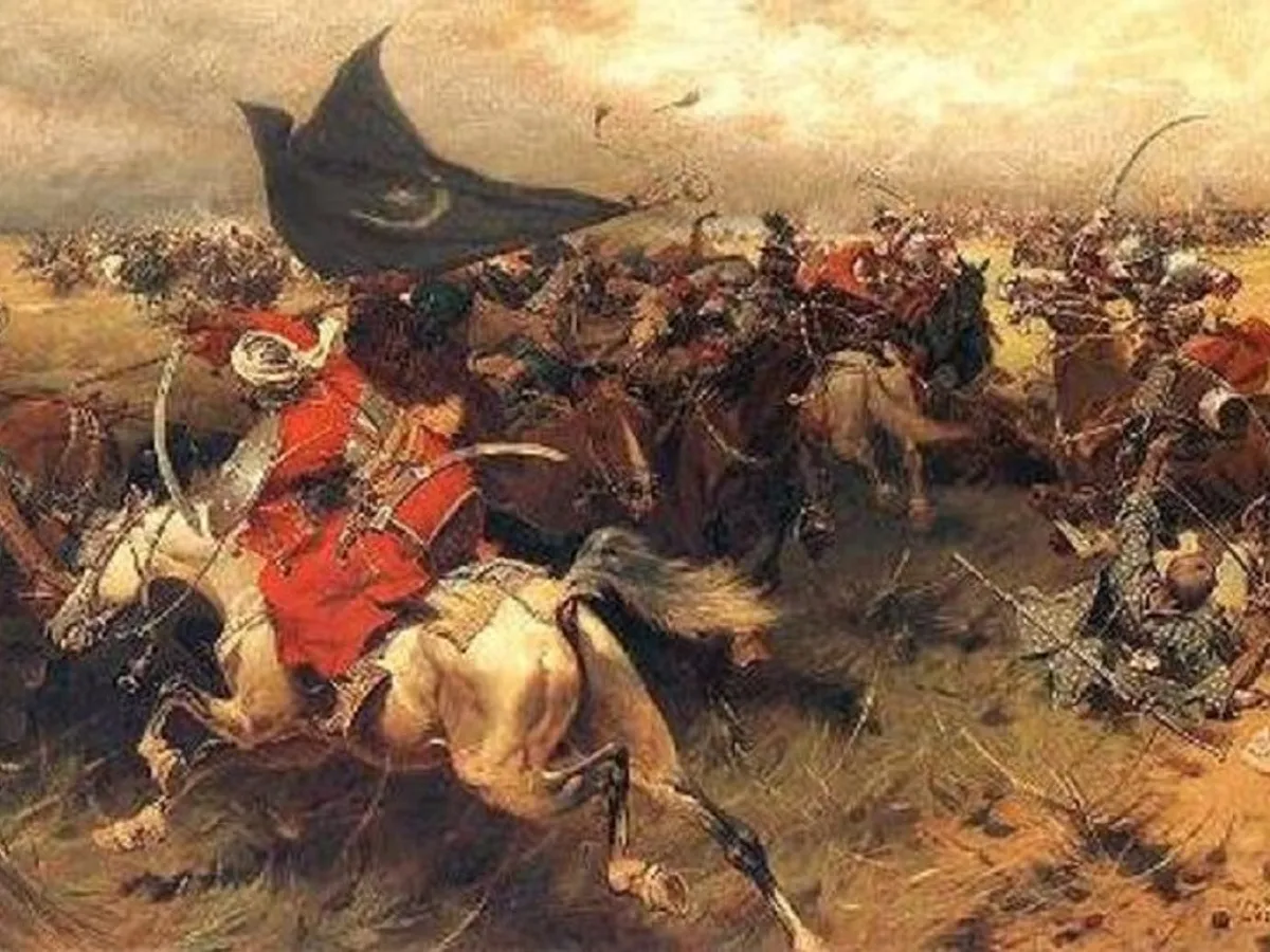 Pictură cu bătălia de la Vaslui 1475