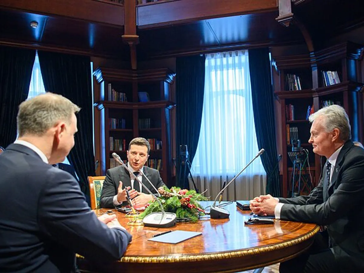 Zelenski, Duda și Nauseda. / Foto: lrt.lt