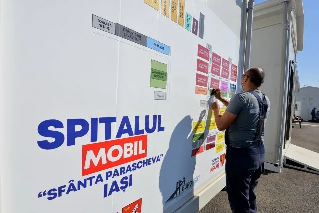 Spitalul modular mobil de la Iași/FOTO: ziaruldeiasi.ro