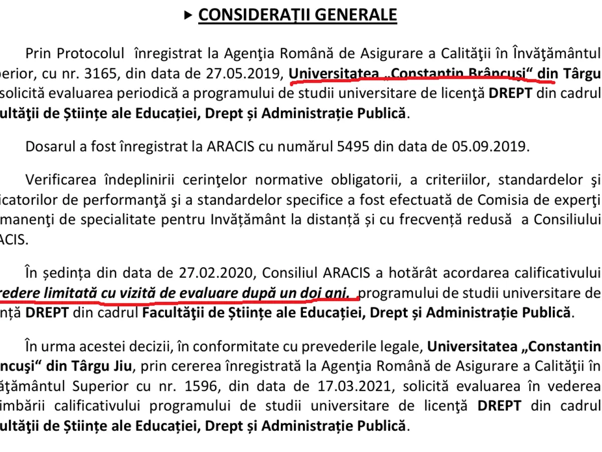 Universiatte cu grad de încredere limitat - Foto: ARACIS