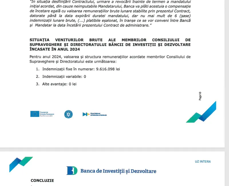 Salariile Directorilor de la Banca de Investiții - Foto: BID