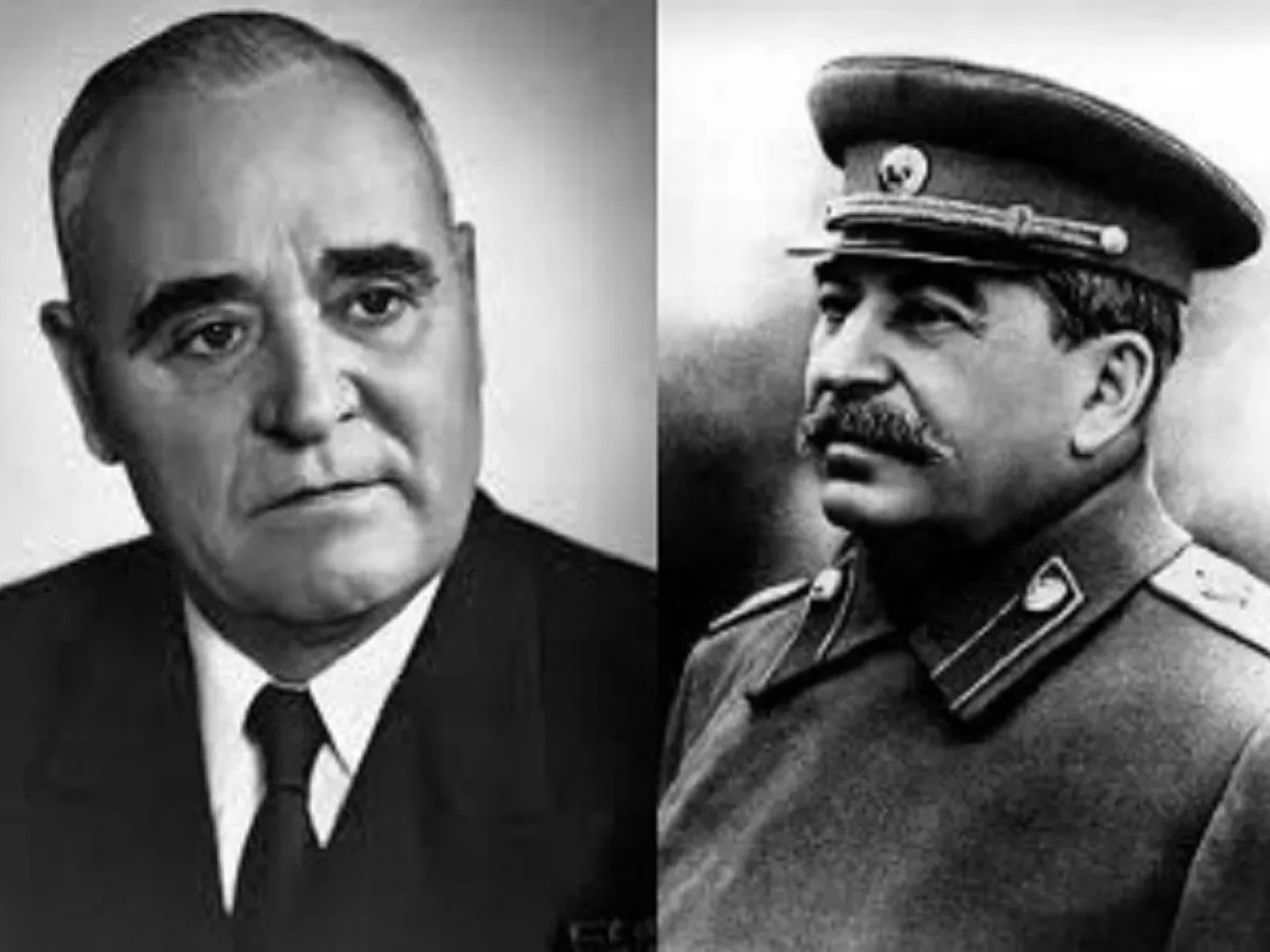 Gheorghe Gheorghiu-Dej și IV Stalin - Foto: colaj Newsweek