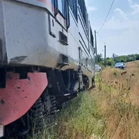 Locomotiva a sărit de pe șine Foto: clubferoviar.ro