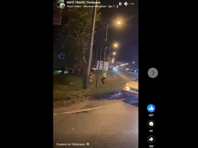 Urmărire ca în filme: Un Mercedes ML plin cu migranți fuge de poliție, se trage cu pistolul - Foto: Facebook/captură video
