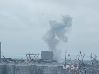 Explozie în Constanța - Foto: X/@nexta_tv