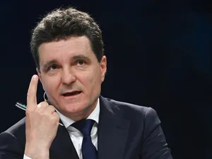 Nicuşor Dan, la dezbaterea de la Euronews, de pe 8 mai - Foto: INQUAM PHOTOS/Alex Nicodim