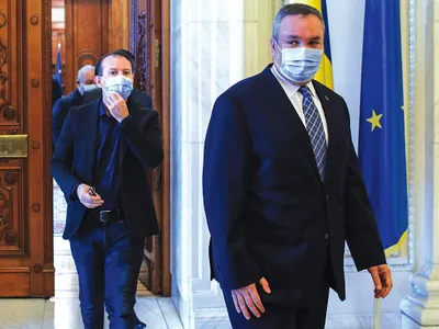 O RELAȚIE COMPLICATĂ Florin Cîțu a acceptat cu greu să îl lase în față pe Nicolae Ciucă. Totuși, acesta s-a impus ca premier, cu sprijinul lui Klaus Iohannis - Foto: INQUAM PHOTOS/ Octav Ganea