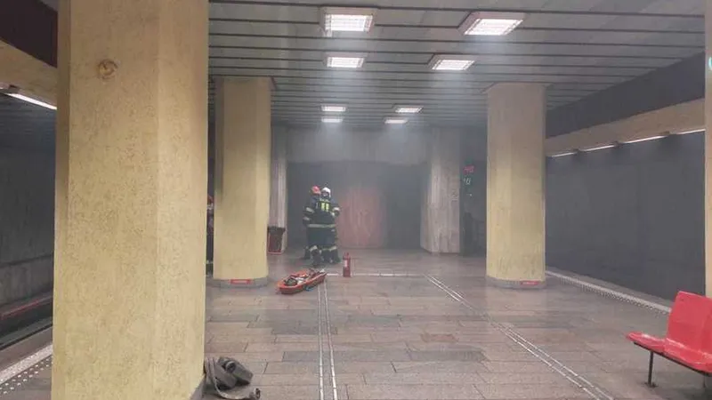 Fum la Metrou Costin Georgian - Foto: ISU BIf