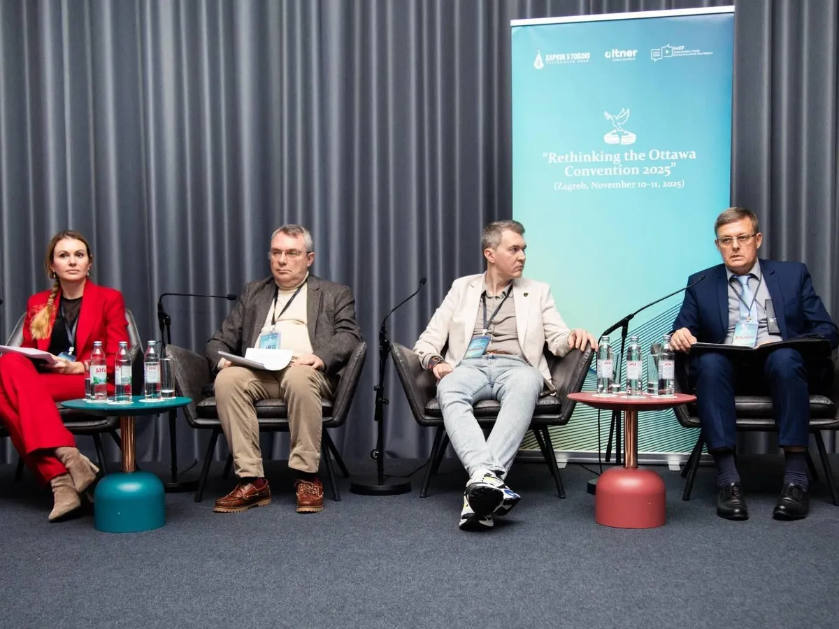 Anna Skorohod, member of the Verkhovna Rada of Ukraine, Boris Nemirovsky, journalist, Yuri Hudimenko, military engineer and politician from Ukraine, Sergei Chilivnic, head of the EOD Moldova Specialist Training Center Photo: realitatea.md