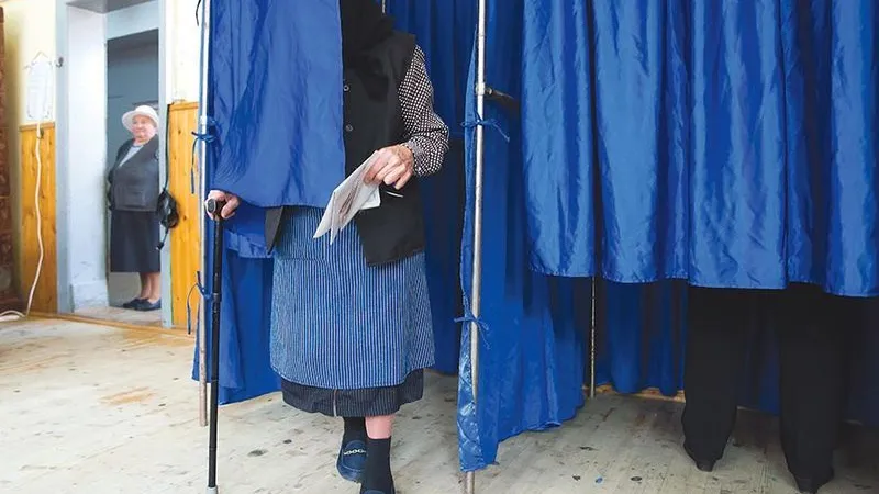 Secție de votare din cadrul alegerilor europarlamentare
