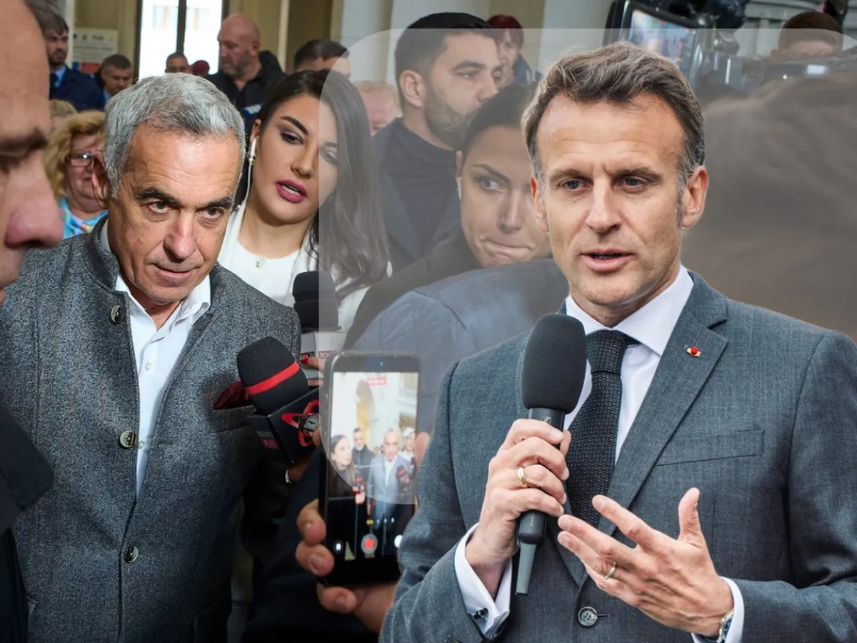 Călin Georgescu și Emmanuel Macron - Foto: Profimedia images