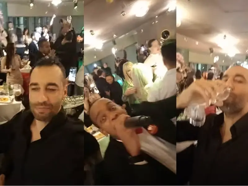 Vali Nebunu, urmărit internațional, a făcut un live de Revelion într-un restaurant în Italia Foto: captură Youtube