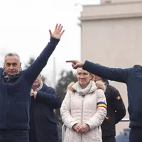 Călin Georgescu și George Simion - Foto: INQUAM PHOTOS / Octav Ganea