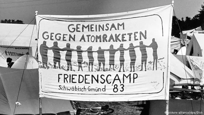 1983: Proteste la Mutlangen împotriva rachetelor nucleare