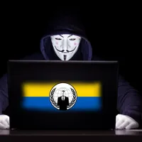 Hackerii Anonymous trag un "foc de avertisment" asupra companiilor care refuză să plece din Rusia/FOTO: Twitter/Anonymous