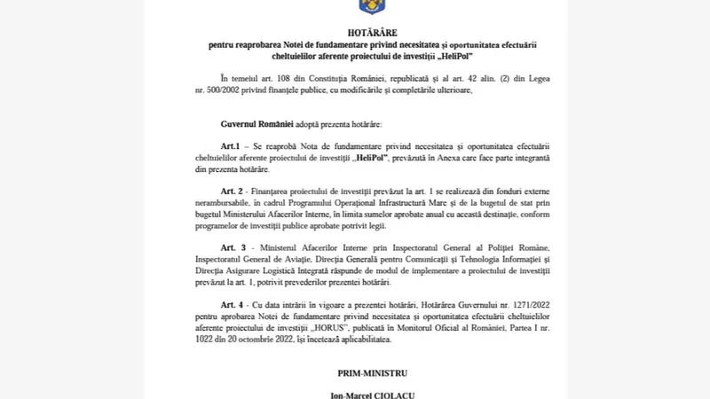 Guvernul Ciolacu cumpără 200 de SUV-uri, 75 de motociclete și 4 elicoptere pentru Poliția Rutieră - Foto: captură ecran