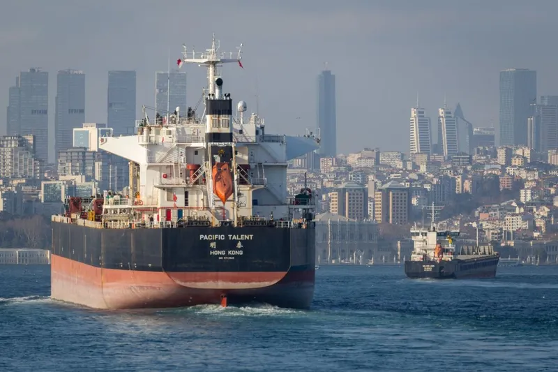 Tancuri petroliere şi nave cargo tranziteatză Str&acirc;mtoarea Bosfor - Foto: Profimedia Images