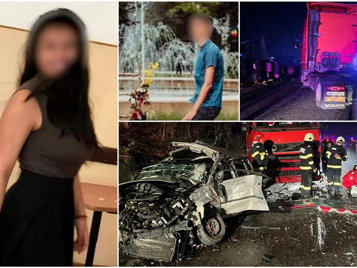 Doi frați au intrat cu mașina într-un TIR și au murit pe loc. / Foto: presasm.ro