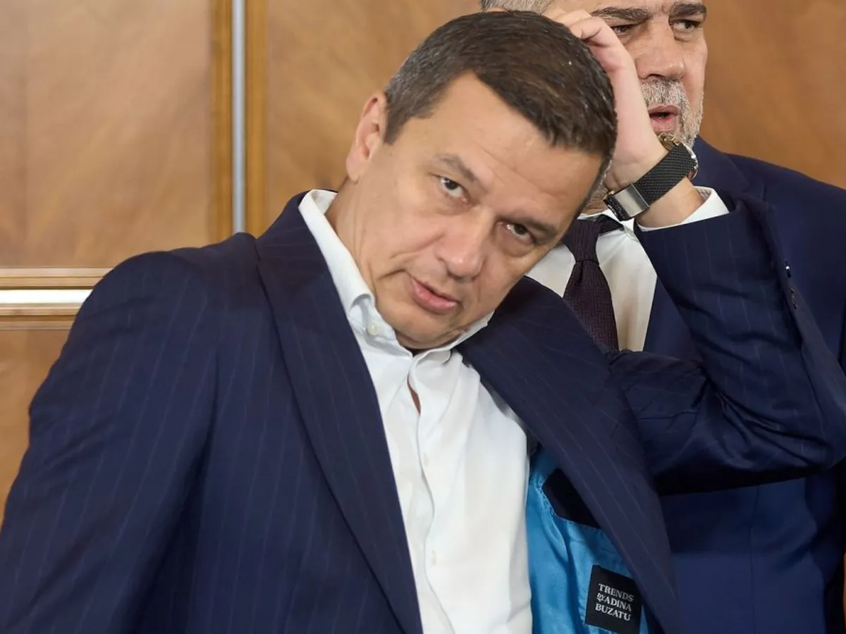 Sorin Grindeanu, la conferinţă de presă, anul trecut, cu fostul lider PSD, Marcel Ciolacu - Foto: Profimedia Images
