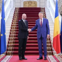 Preşedintele Consiliului European, Charles Michel, a fost primit Klaus Iohannis la Palatul Cotroceni. - Foto: presidency.ro