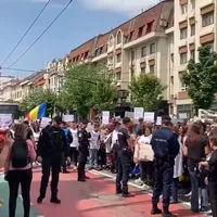 Protestul profesorilor în Cluj - Foto: captură video Facebook/Ziua de Cluj