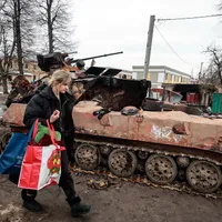 Echipament militar rusesc capturat de ucraineni, expus la Kiev / FOTO: twitter.com