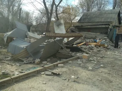 Un punct de control rusesc aflat la granița cu Ucraina a fost bombardat de ucraineni/FOTO: Facebook/ДСНС України