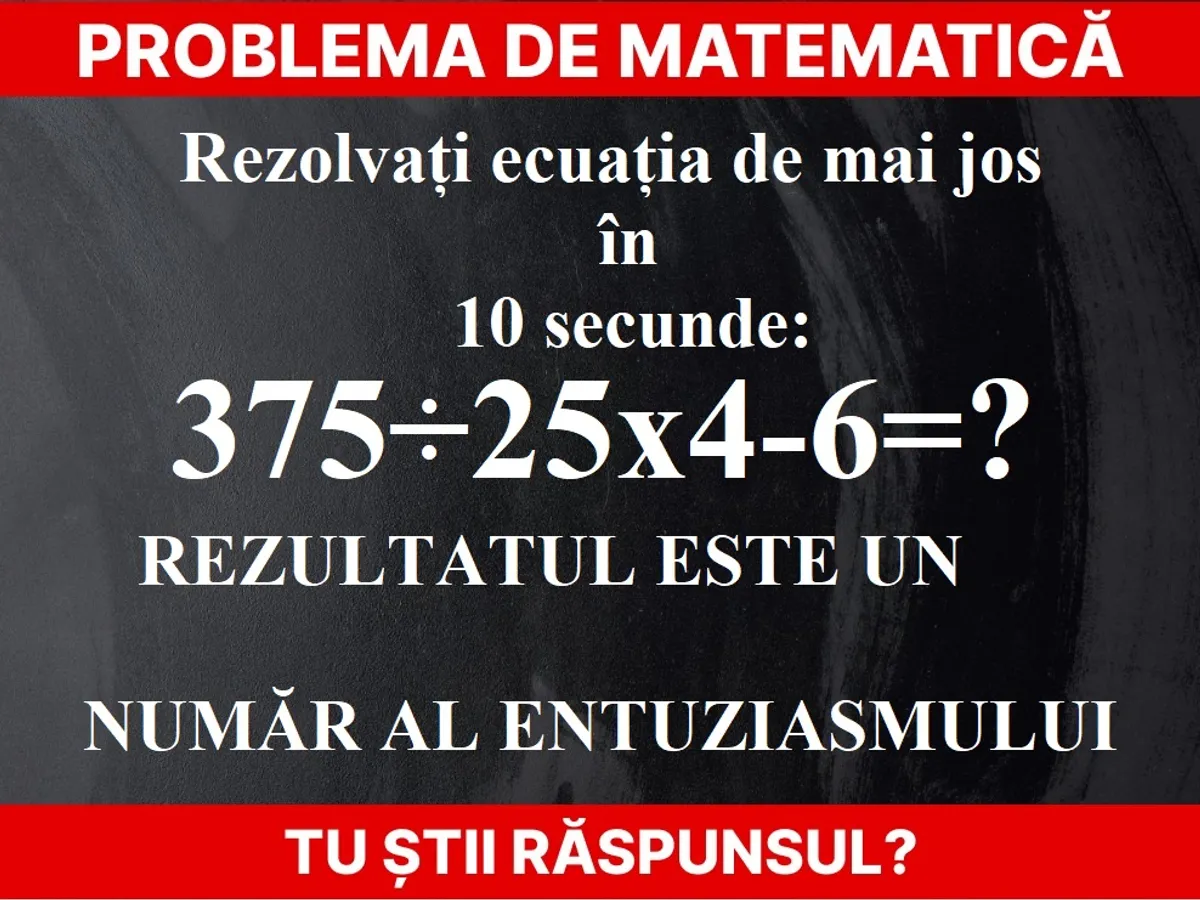 Problemă de matematică Foto: Newsweek