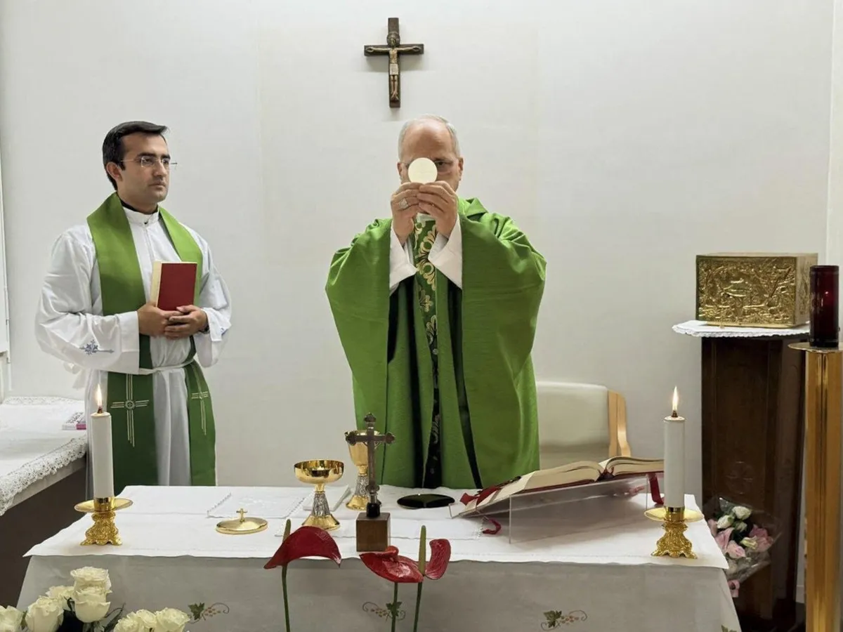 Papa Leon la Liturghia din spital - Foto: Profimedia Images