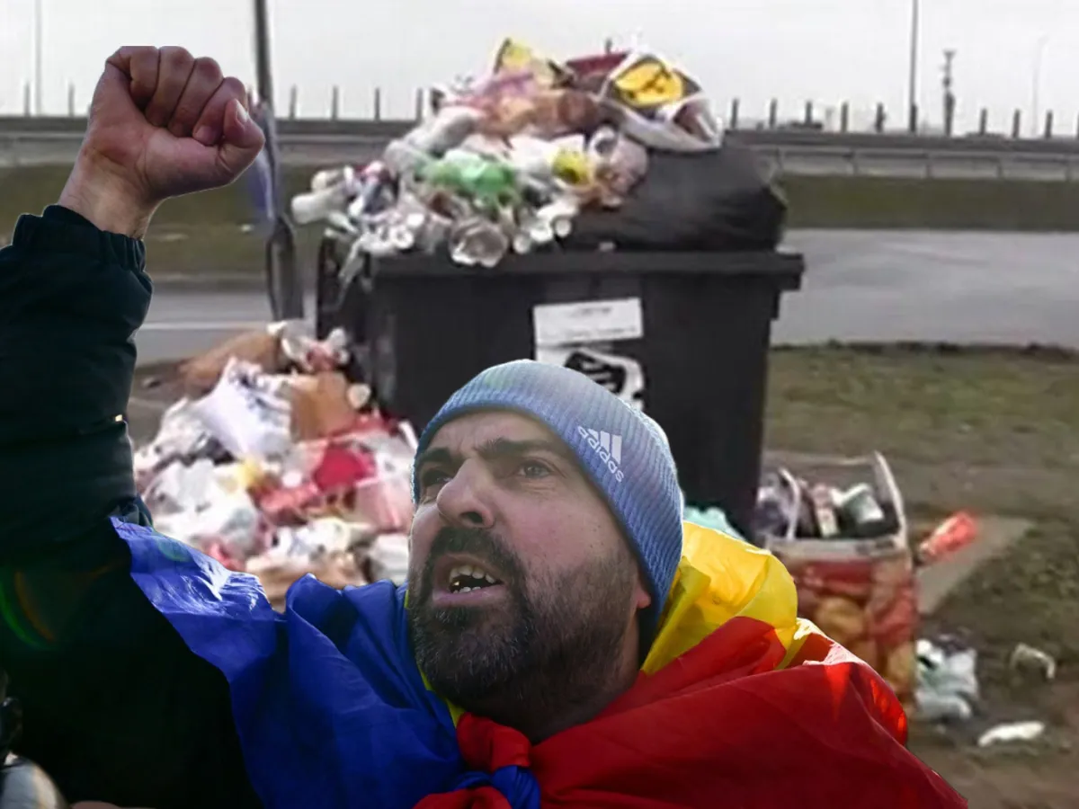 Tone de deșeuri aruncate de "suveraniști" în parcările de la graniță: „Afară sigur n-au curaj să facă aşa"