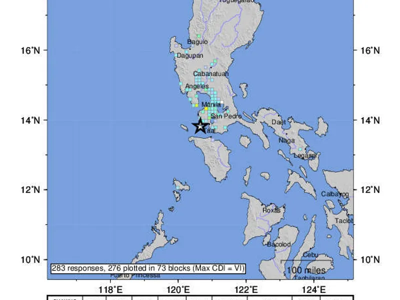 Cutremur puternic, de 6,7 grade pe scara Richter, în largul Filipinelor. / Foto: agerpres.ro