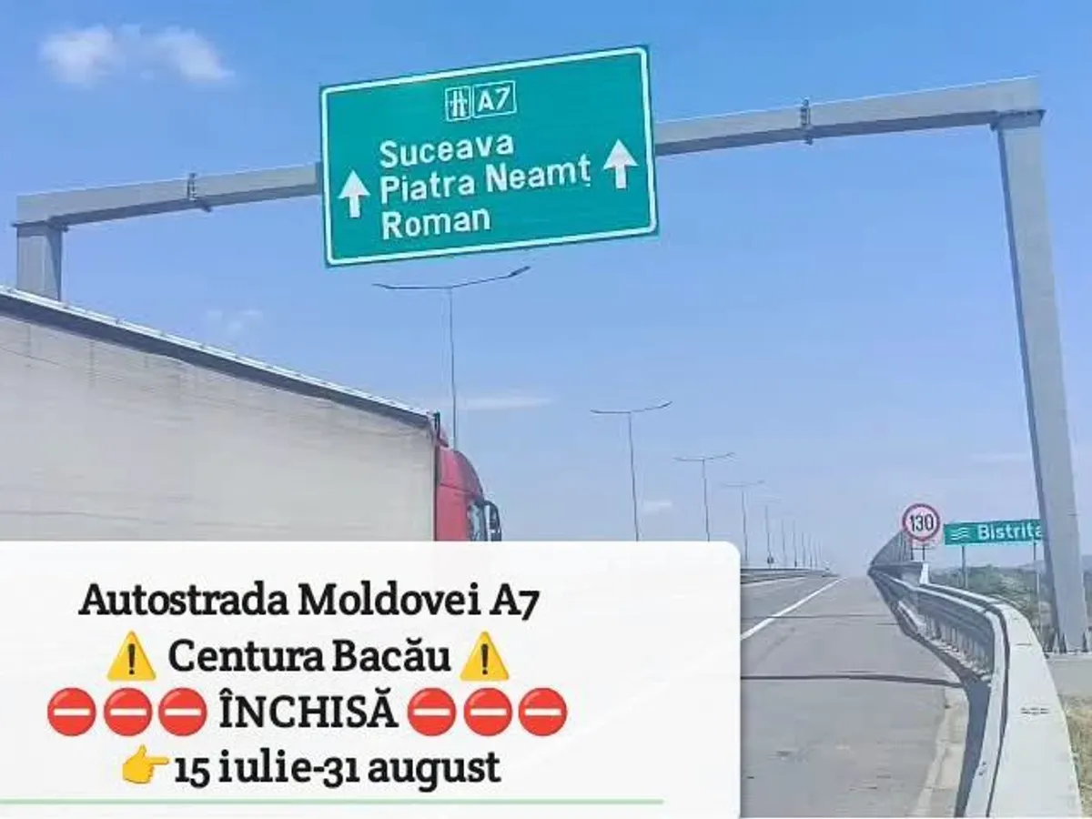 Autostradă închisă - Foto: Facebook