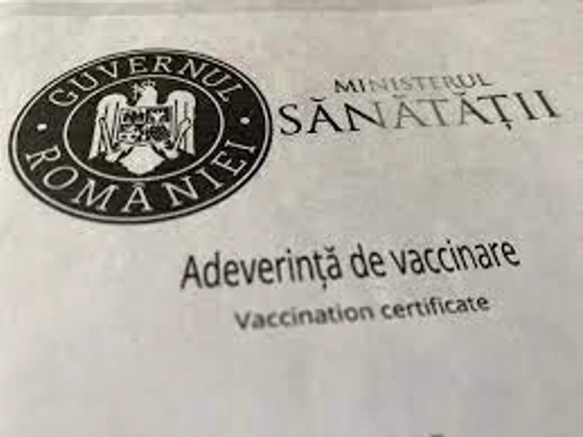 Zeci de cazuri de adeverinţe false de vaccinare/Foto: dsp